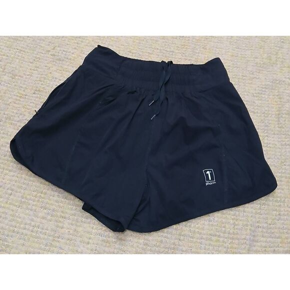 1st phorm womens small black athletic running shorts with front key pocket - Picture 1 of 5